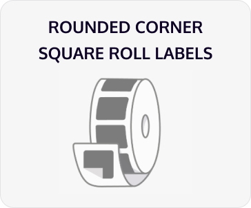 Rounded Corner Square Roll Labels