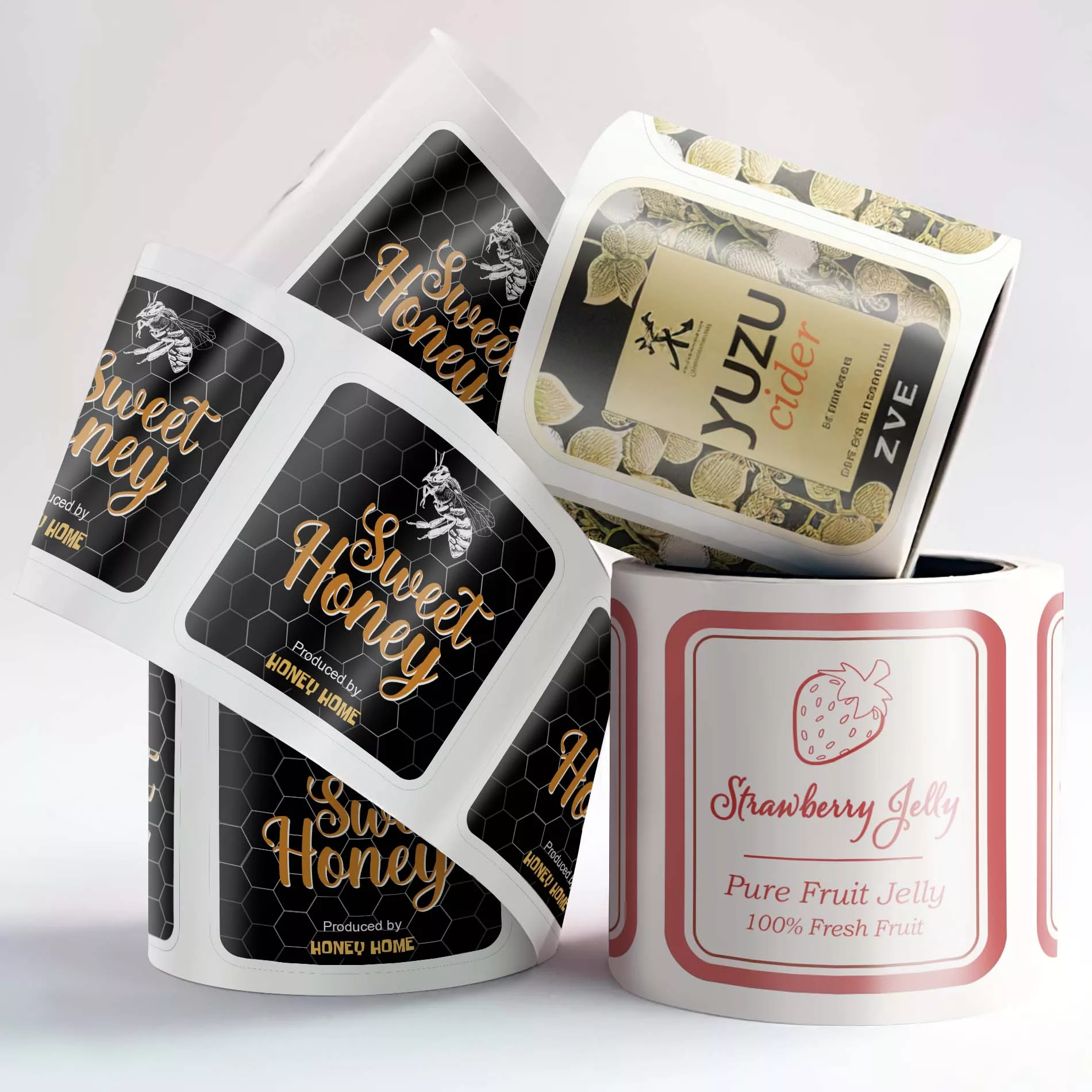 Rounded Corner Roll Labels banner