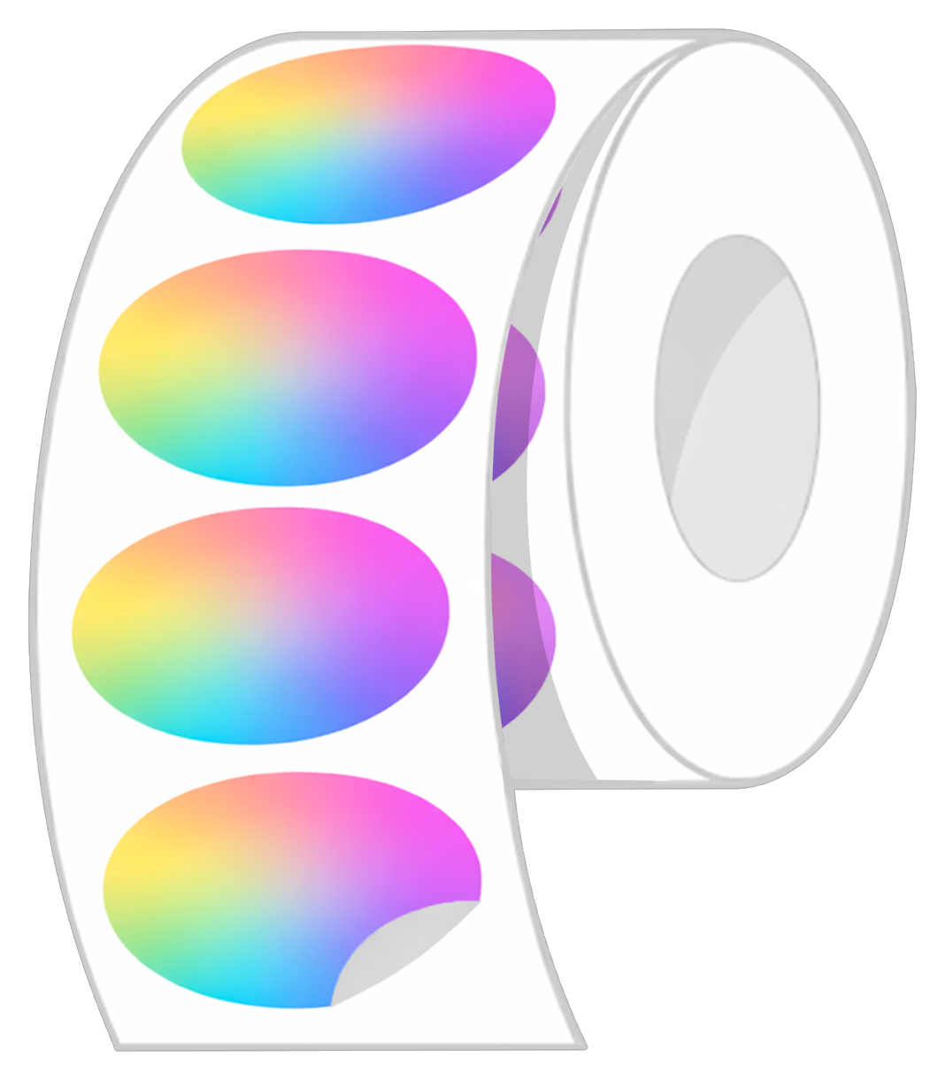 Oval Roll Labels